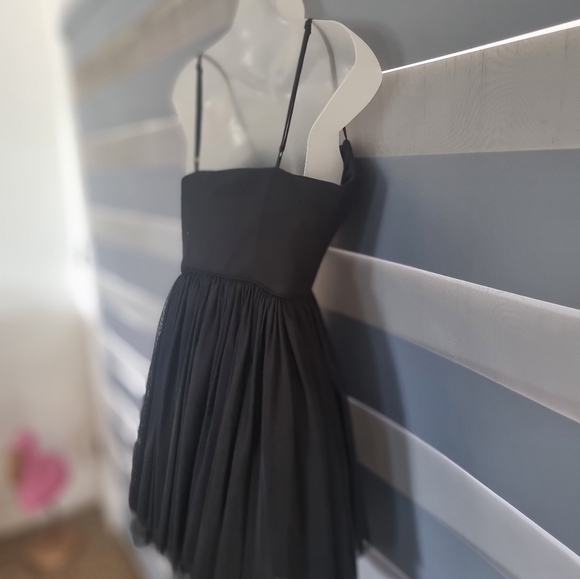 Womens black ballerina style dress - Picture 11 of 12